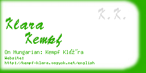 klara kempf business card